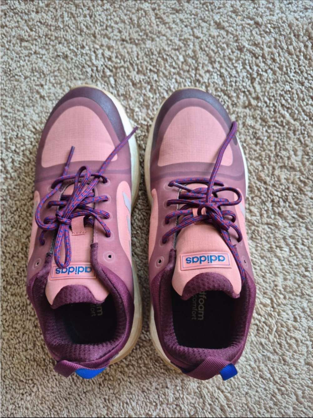 adidas Women's Pink and Purple Athletic Sneakers size 8